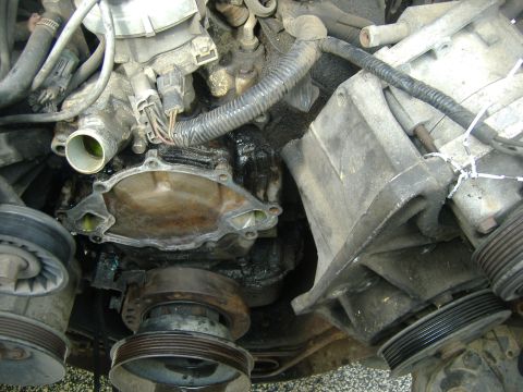 1989 Ford Bronco - Much better. Surface all clean and free of old gasket. New water pump came with the gasket, but check your box. Get it if it's not in there…