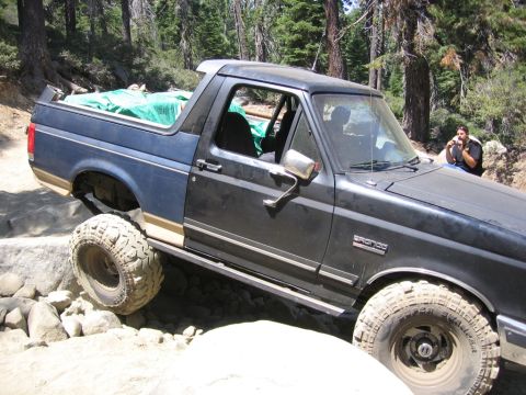 1989 Ford Bronco - This 1989 Ford Bronco navigates a rocky trail, its off-road capabilities.