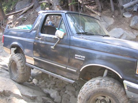 1989 Ford Bronco - This 1989 Ford Bronco is navigating a challenging rocky path.