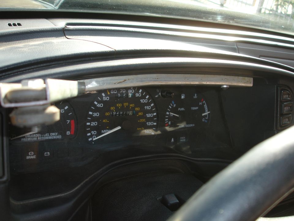 1993 Ford Taurus interior dashboard with speedometer and fuel gauge