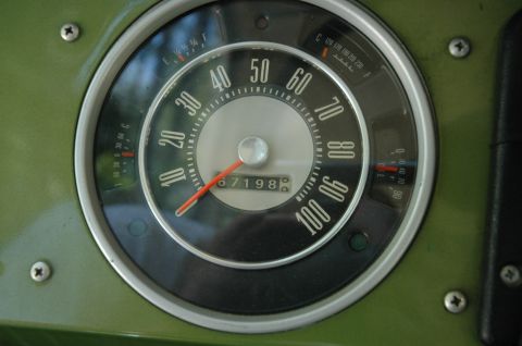 1973 Ford Bronco - The vehicle's odometer shows 67,198 miles on this dashboard shot.