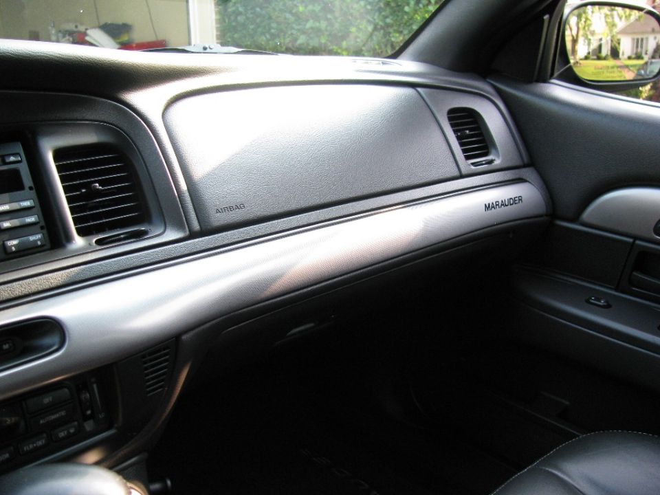 Interior dashboard with 'Marauder' badge on passenger side trim