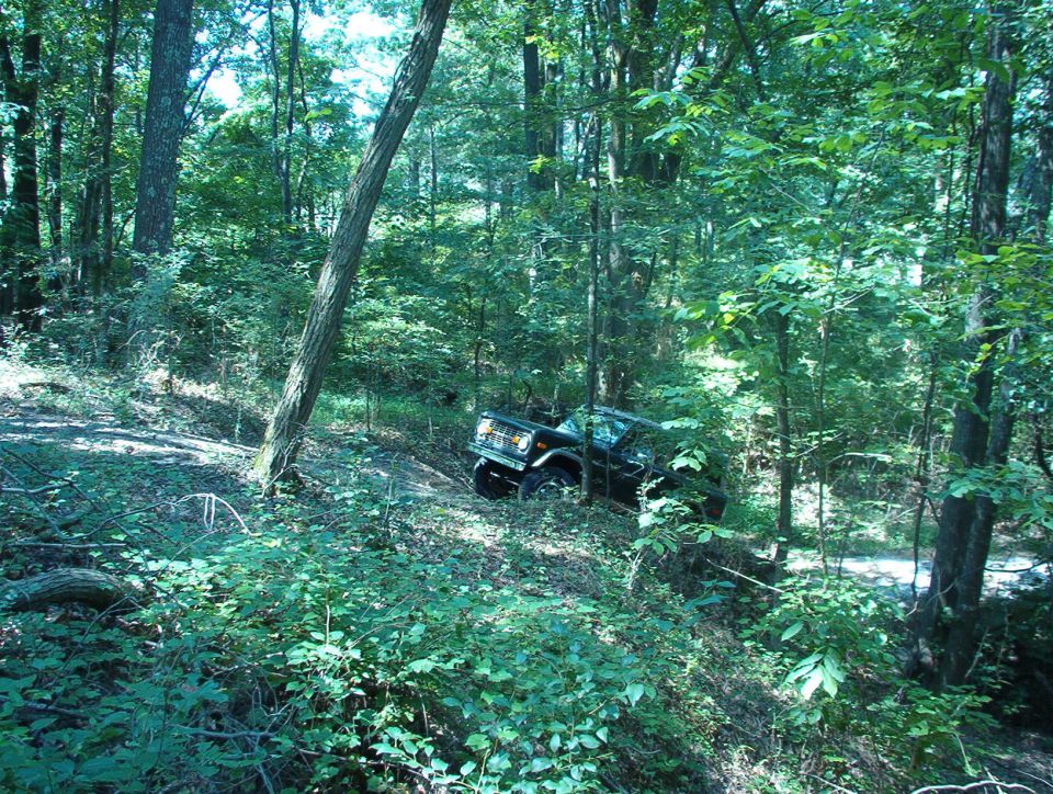 After years of haranguing, I finally talked him into a LITTLE wheeling at Greg's Creek.