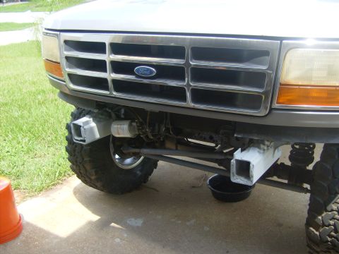 1995 Ford Bronco - crumple zones sleeved with 4x4x.25"