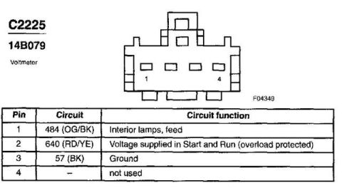 2003 Ford Crown Victoria - voltage meter wiring diagram