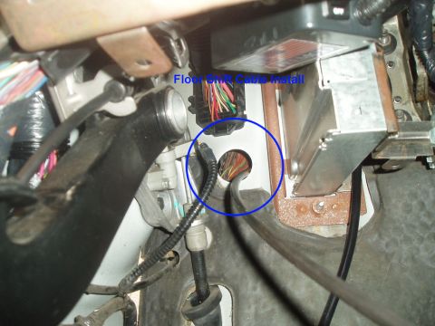 2003 Ford Crown Victoria - from the engine bay, feed the cable though the firewall and wrap under the steering wheel, then behind the dash, move the steering wheel to…