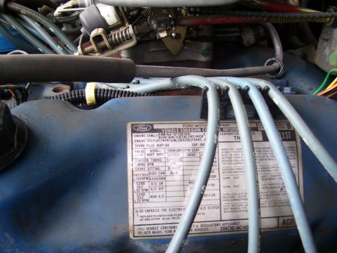 1979 Ford Thunderbird - This emission sticker confirms the vehicle conforms to 1979 model year regulations.