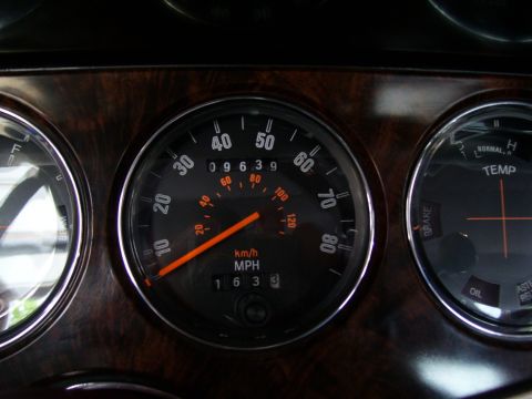 1979 Ford Thunderbird - Dashboard interior of a 1979 Ford Thunderbird, showing the speedometer and other gauges.