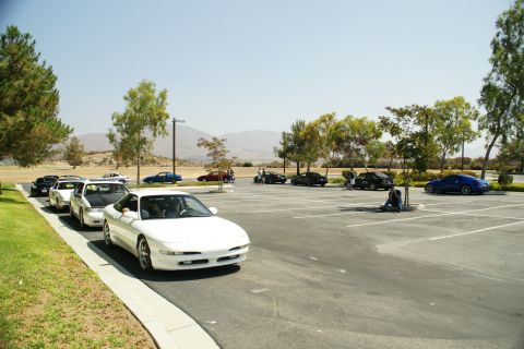1993 Ford Taurus - A line of cars parked in a lot on a sunny day.