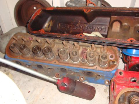1989 Ford Bronco - Close-up of a Ford V8 engine valve cover, showing the embossed 'POWER BY FORD' text.