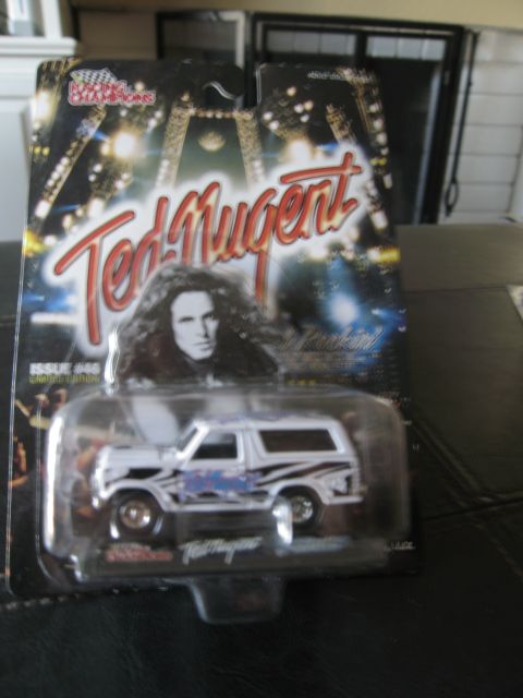 1986 Ford Bronco - This is a diecast toy vehicle packaged with graphics of Ted Nugent.