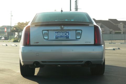 2006 Cadillac STS - Silver Cadillac STS seen from the rear, a dealer license plate frame.