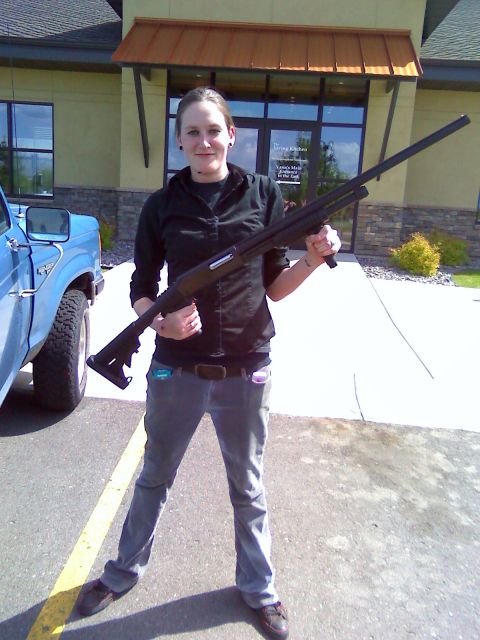 2006 Ford E350 - Chelsea with my shotgun.