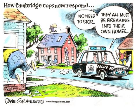 2008 Ford Bronco - Cartoon depicts Cambridge police responding to home break-ins.