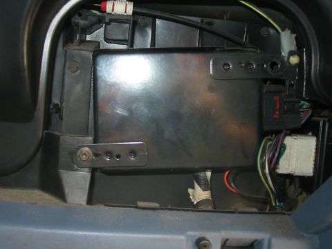 1992 Ford Bronco - ABS module located behind glove box.