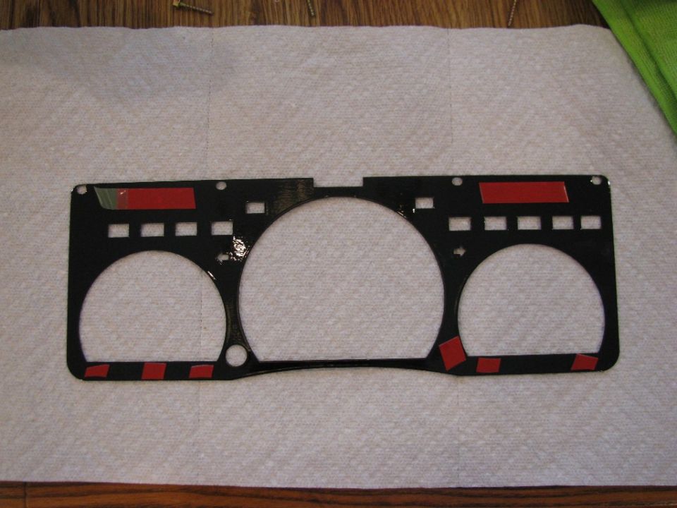 Double-sided trim adhesive applied.