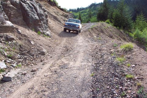 1989 Ford F-150 - Me going through the slide area.