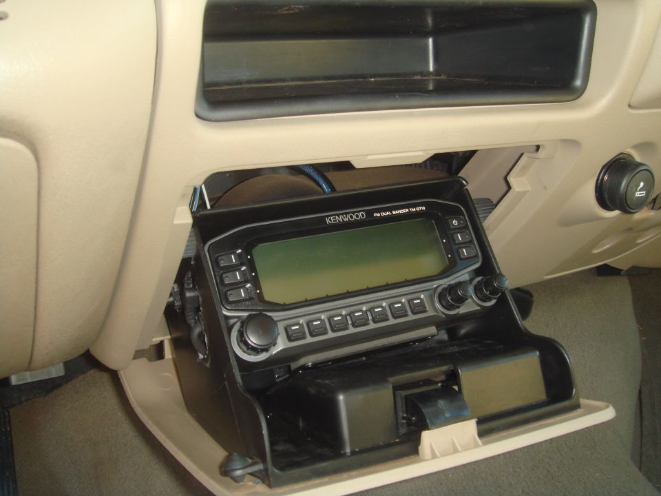 Kenwood radio in vehicle dashboard
