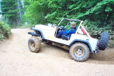 1989 Ford F-150 - Hip exiting short trail behind Browns camp.