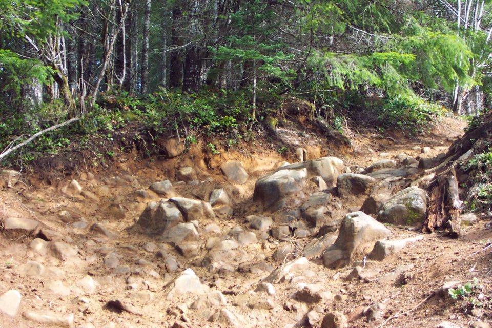The end/entrance of Powerline, trail #4, just Southwest of Horse Camp.  This is no place for a 

stock vehicle.  Even lockers, 35's and 6\" lift will be challenged.  Maybe someday I'll have a rig 

capable to tackle this.