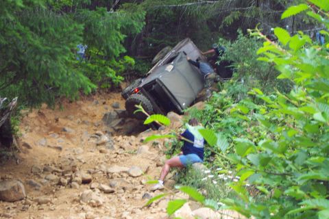 1989 Ford F-150 - Joe laid it over on the side.