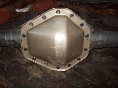 1989 Ford F-150 - Close-up view of a vehicle's rear differential cover, likely removed for maintenance or upgrade.