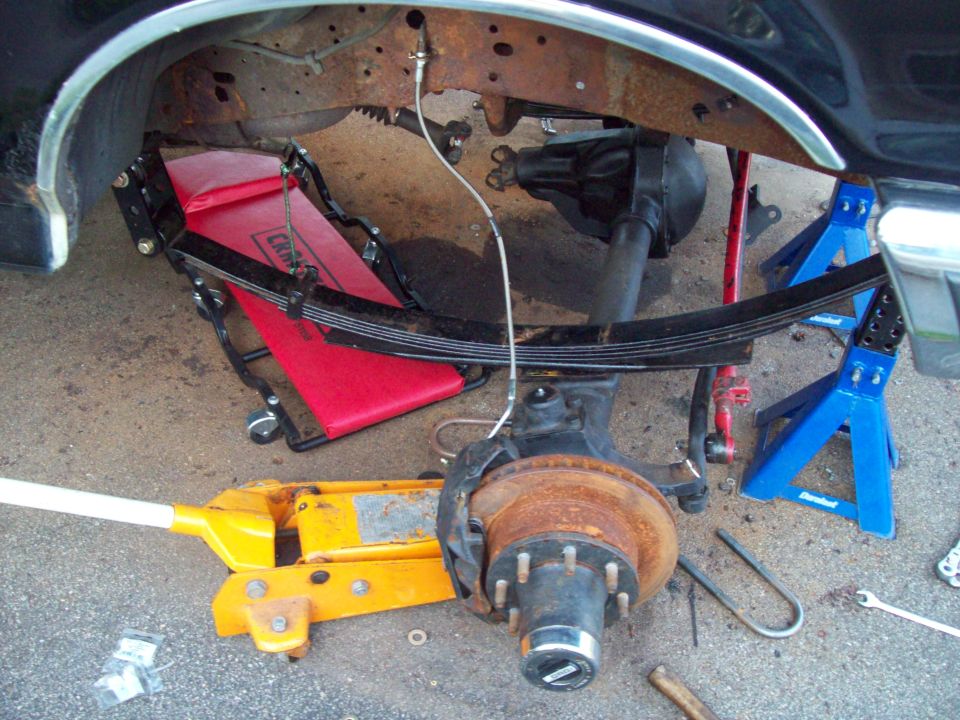 taking apart the front end to switch the shims around.