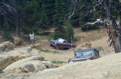 1989 Ford F-150 - Taking easy route (far right) up Funny Rocks.