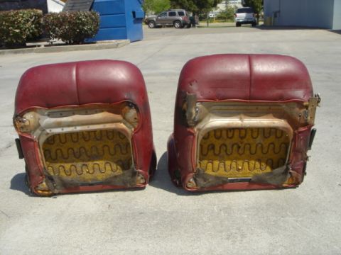 1991 Ford Bronco - Pair of vintage car seats, likely for a restoration project.