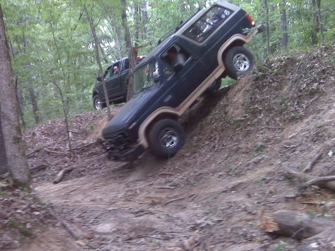 1983 Ford Bronco - I couldn't make that turn, so I backed up the side of the ravine.