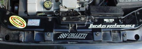 1999 Ford Taurus - Custom engine bay features performance stickers from Duratecperformance and Colletti Motorsports.