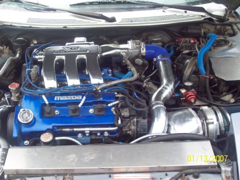 1995 Ford Probe - New intercooler piping.. its polished aluminum and its diameter is 2.5 inches for smooth flow and more hp over the old piping