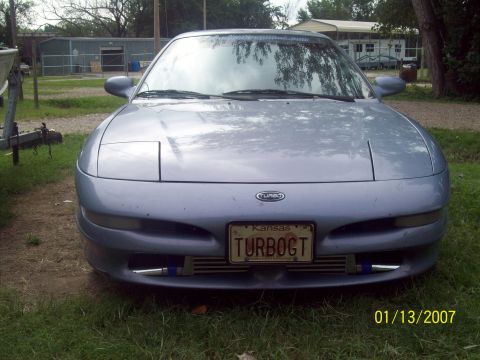 1995 Ford Probe - this is a new front shot pic of my car... the new godspeed 3 inchcore intercooler and the new polished aluminum piping really sets this thi…