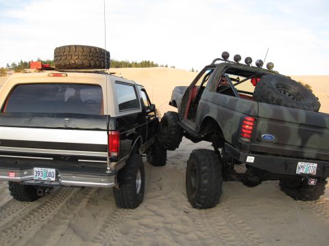 1996 Ford Bronco - Chris on my tire.