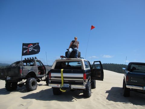 1996 Ford Bronco - Chris's Bronco, My Bronco and wife, and Svens Bronco.
