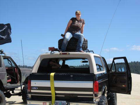 1996 Ford Bronco - My wife on top my bronco