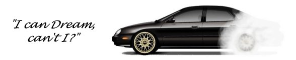 Black sedan with gold BBS-style wheels, trailing smoke effect. Text: "I can Dream, can't I?"