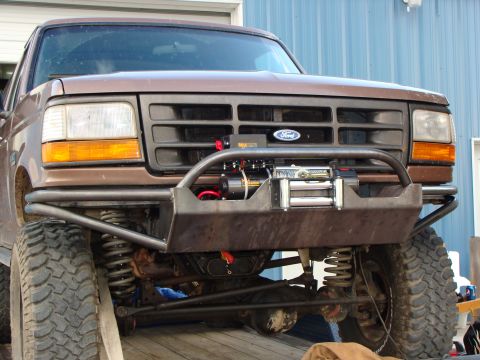 1993 Ford Bronco - Custom bumper and winch installed on a 1992 Ford Bronco.