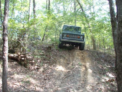 1975 Ford Bronco - The 3rd day of practice began with a trail I opened Sunday. At the foot of this hill is a VERY tight gate between 2 trees, followed by a VE…