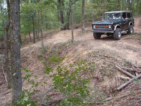 1975 Ford Bronco - The entrance to the sled trail, which was strictly 4-wheeler-size last weekend.