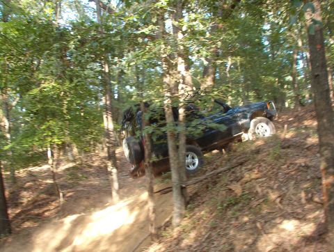 1983 Ford Bronco - After a few tries, he got up it. I think shedding the weight of that bumper corner was the key.