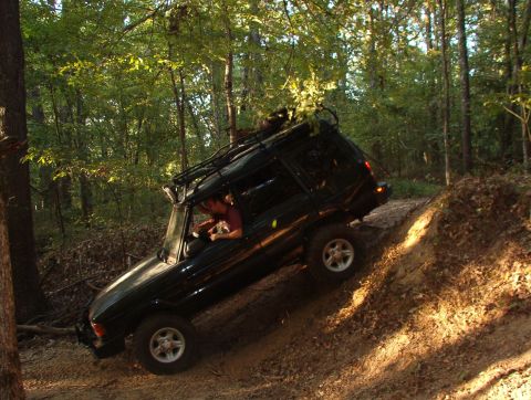 1983 Ford Bronco - To get lined up from the sled to the gate, he backed up the ridge.