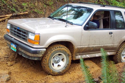 1989 Ford F-150 - Anne running Firebreak Five in Explorer.