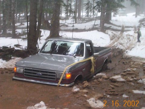 1989 Ford F-150 - Now I know why they're called SuperSwampers. ;-) TSF Shoot n' Run, 2/16/2002