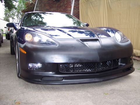 2006 Chevrolet Corvette - Front view of a Chevrolet Corvette C6, showing the bumper and grille details.