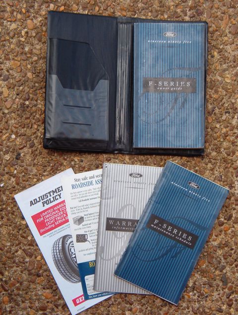 1983 Ford Bronco - '95 F-series Owner's Manuals in flap case