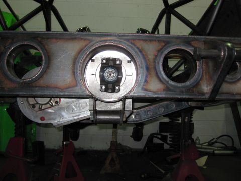 1995 Ford Bronco - Close-up of a custom differential housing and suspension components, not a 1995 Ford Bronco.