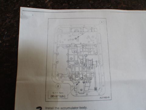 1996 Ford Bronco - This is a diagram showing the internal components of a transmission, including torque specifications.