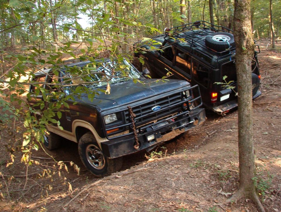 Our temporary parking lot.