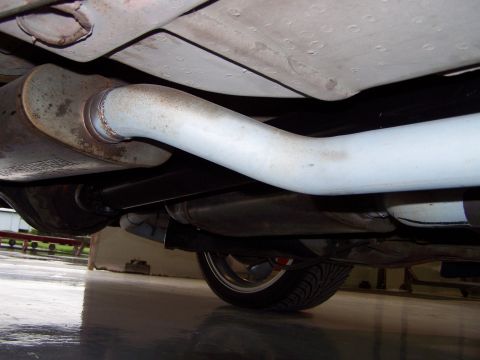 1973 Ford Ranchero - custom driveshaft installed; 3.5" cro-moly steel with 1330 u-joints, then balanced.